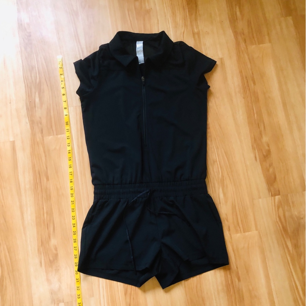Fabletics Women’s Black Zip-Front Romper